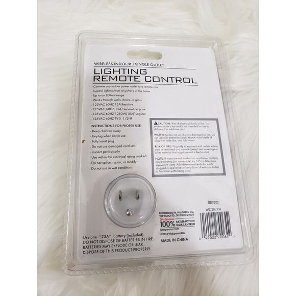 Living Solutions Lighting Remote Control Plug Wireless Indoor‎ Single Outlet - Picture 4 of 4